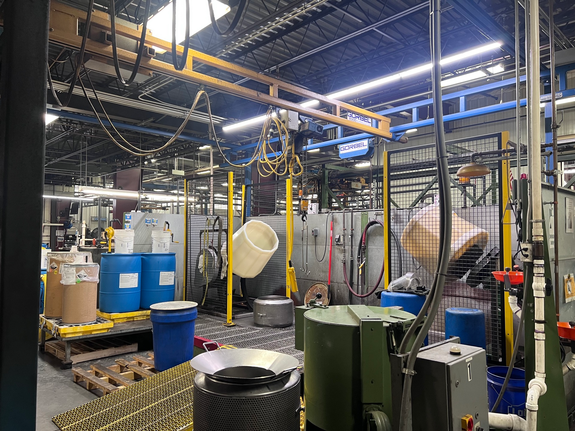 Industrial overhead crane with hoist system installed by EHS - Connecticut material handling solutions